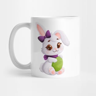 Fluffy Easter Bunny with Eggs Mug